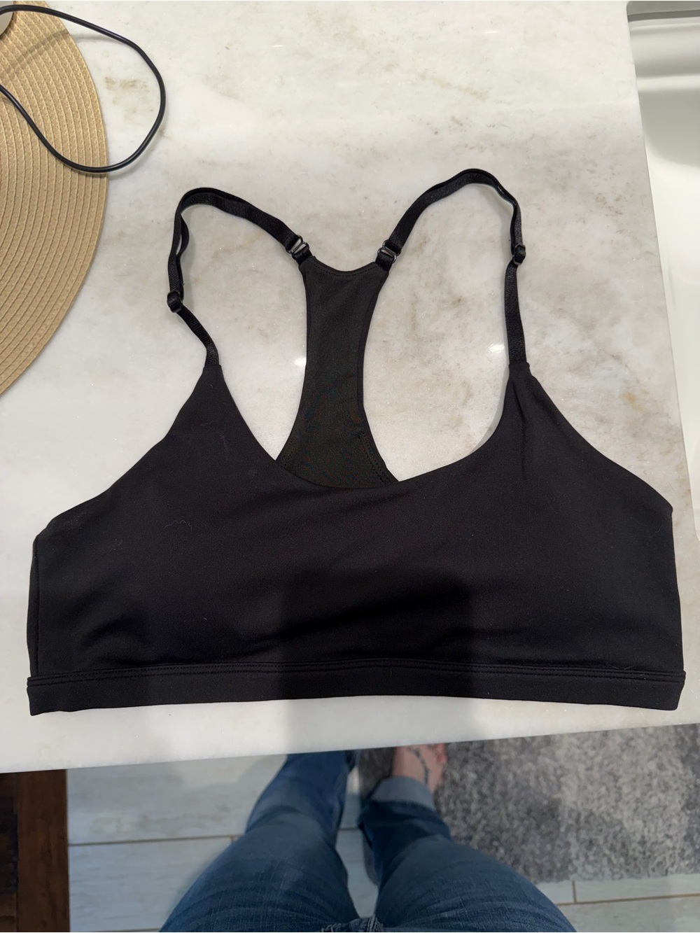 Free ride equestrian black sports bra
